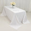 Fire Retardant Premium Polyester 90"x132" Rectangular Tablecloth White - Stylish High-Performance Seamless Table Cover for Large Gatherings