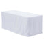 Fitted Polyester 48"x30" Rectangle Tablecloth White - Durable Table Cover for Everyday Use