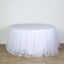 Tulle 17ft Table Skirt White - 4 Layer Pleated Tutu Chic & Soft Event Table Cover