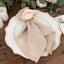 4 Pack Blush Artificial Rose Flower Wooden Napkin Holders, Farmhouse Country Floral Napkin Rings - 4"