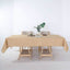 Faux Linen 60"x102" Rectangular Tablecloth Natural - Slubby Textured & Wrinkle Resistant Table Cover