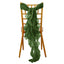 Chiffon Chair Sash with Curly Design Olive Green - Stylish Chair Decorations