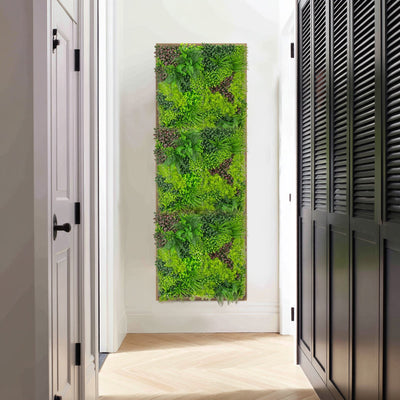 Artificial Greenery Wall Backdrop Panels, 40"Ã—40" Grass Panels with Mixed Fern and Ivy Leaves, UV-Protected for Outdoor Use â€“ 2 Panels, Covers 22 Sq. Ft.