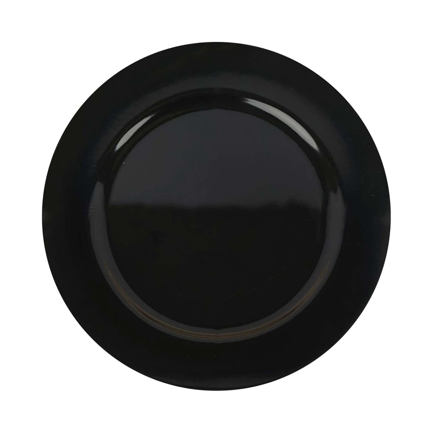 6-Pack Acrylic Round Charger Plates 13" in Black, Dinner Party Decor Charger Tableware