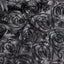 Satin 72"x72" Table Overlay Square Tablecloth Black - 3D Rosette Design for Stylish Occasions