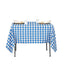Polyester 70"x70" Square Tablecloth White/Blue - Checkered Buffalo Plaid Table Cover