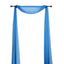 18ft Royal Blue Sheer Organza Wedding Arch Drapery Fabric, Window Scarf Valance