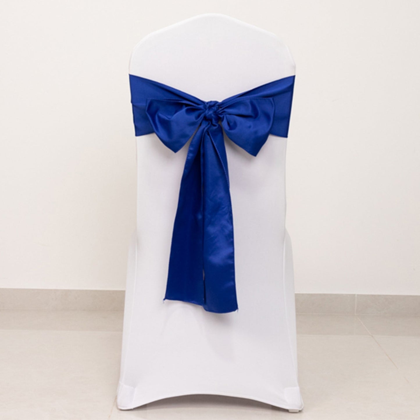 5 Pack Lamour Satin 6"x106" Chair Sashes Royal Blue - Stylish Reusable Decorative Bows