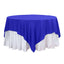 Polyester 90"x90" Table Overlay Square Tablecloth Royal Blue - Wrinkle-Resistant & Durable Table Cover