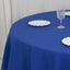 Cotton Blend 120" Round Tablecloth Royal Blue - Seamless Wrinkle-Resistant Table Cover