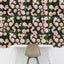 4 Pack 12 Sq ft. Easy-Install Blush Silk Rose Flower Mat Wall Panel Backdrop