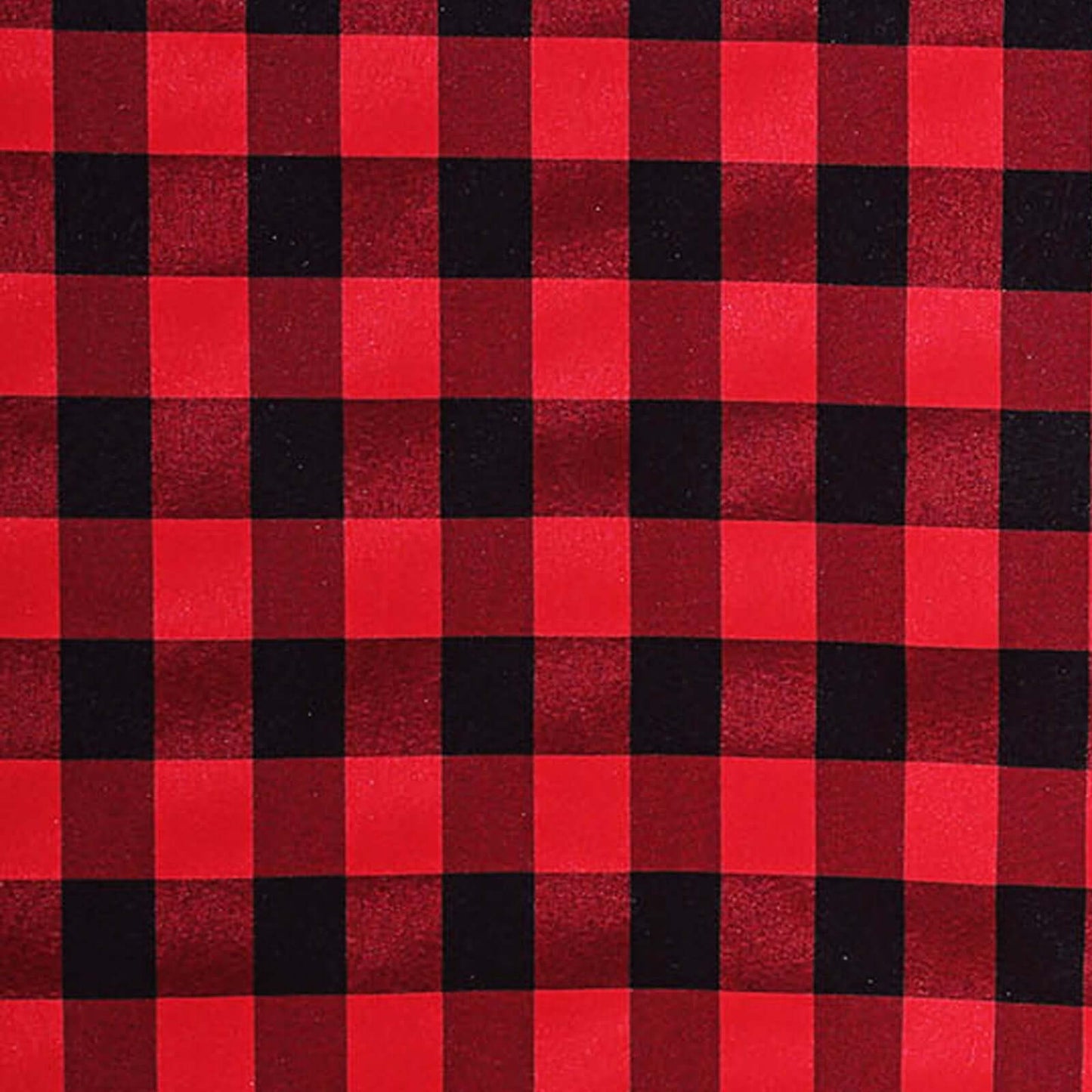 5 Pack Polyester 15"x15" Napkins Black/Red Buffalo Plaid Gingham Style Cloth Napkins