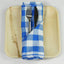 5 Pack Polyester 15"x15" Napkins Blue/White Buffalo Plaid Gingham Style Cloth Napkins