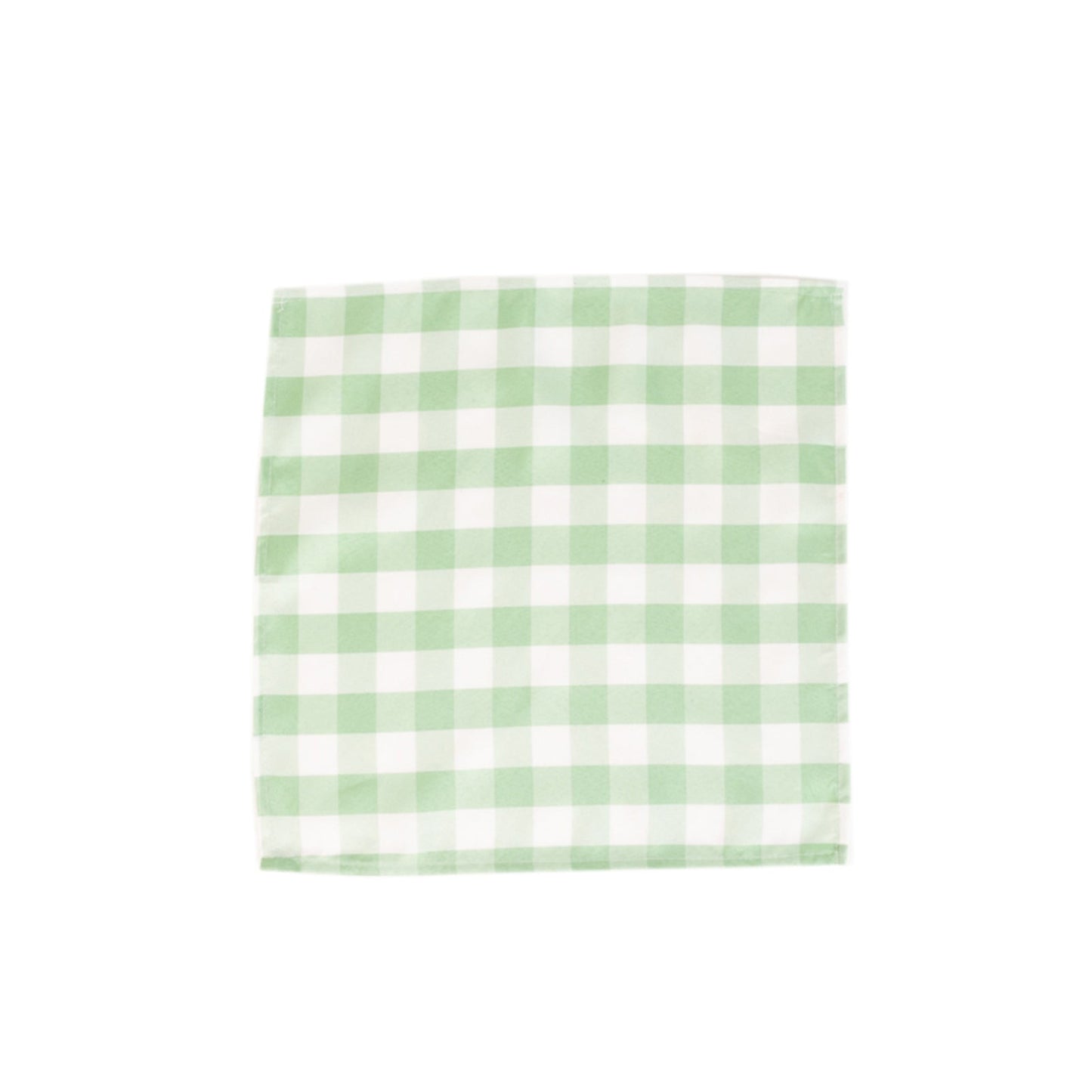 5 Pack Polyester 15"x15" Napkins Sage Green/White Buffalo Plaid Gingham Style Cloth Napkins