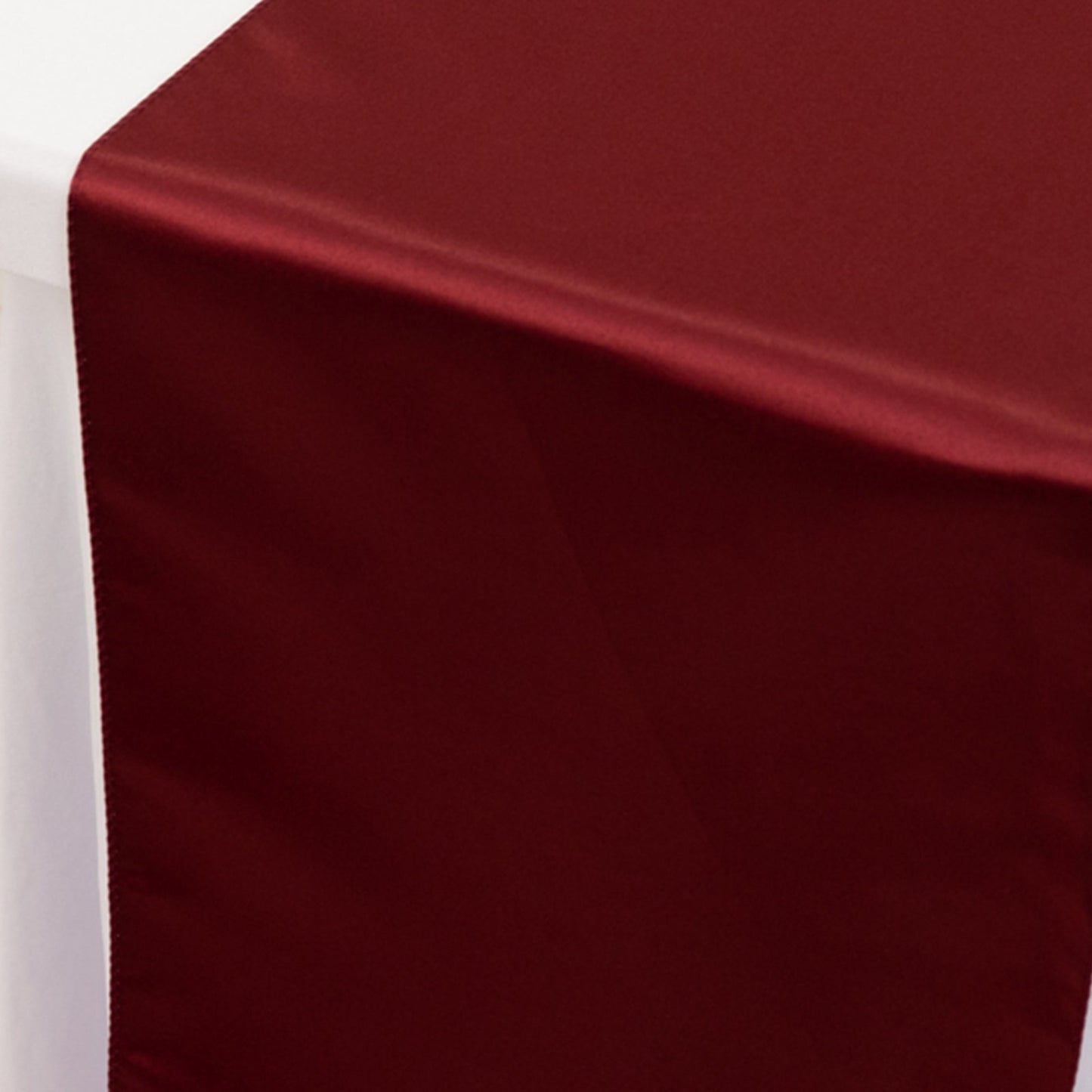 Lamour Satin 12"x108" Table Runner Burgundy - Smooth & Lustrous Finish