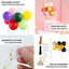 14 Pcs Balloon Cake Topper Clear, Gold, Red and White - Whimsical Clustered Mini Garland Cake Inserts DIY Party Decorations