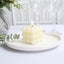 2-Pack LED Flameless Cube Candles Flickering Warm White Ivory - Battery Operated Bubble Design 2"