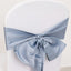 5 Pack Lamour Satin 6"x106" Chair Sashes Dusty Blue - Stylish Reusable Decorative Bows