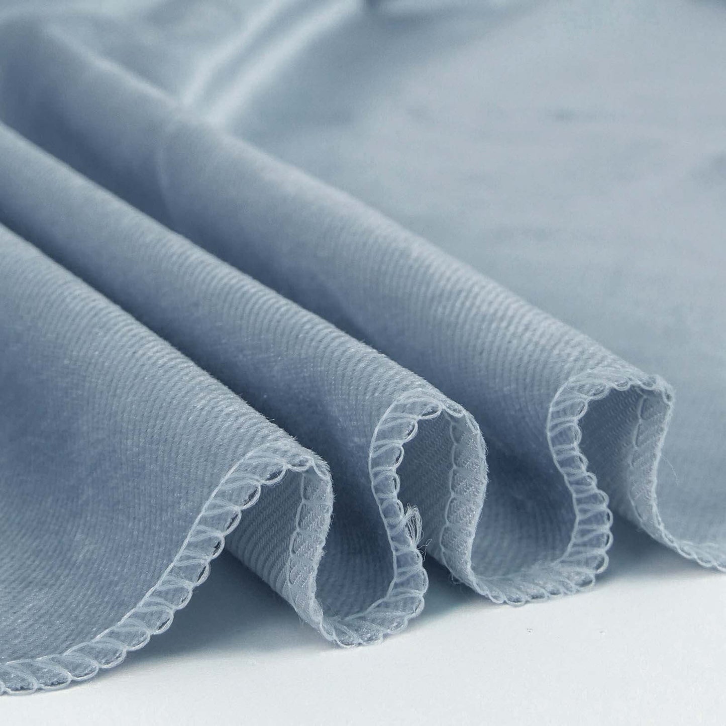 Premium Velvet 120" Round Tablecloth Dusty Blue - Reusable Soft & Seamless Table Cover