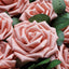24 Roses 5" Dusty Rose Artificial Foam Flowers With Stem Wire and Leaves