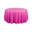 Polyester 120" Round Tablecloth Fuchsia - Seamless Wrinkle-Resistant Table Cover