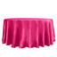 Satin 120" Round Tablecloth Fuchsia - Stylish Seamless Table Cover