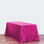 Sequin 90"x156" Rectangle Tablecloth Fuchsia - Seamless Twinkling Table Cover