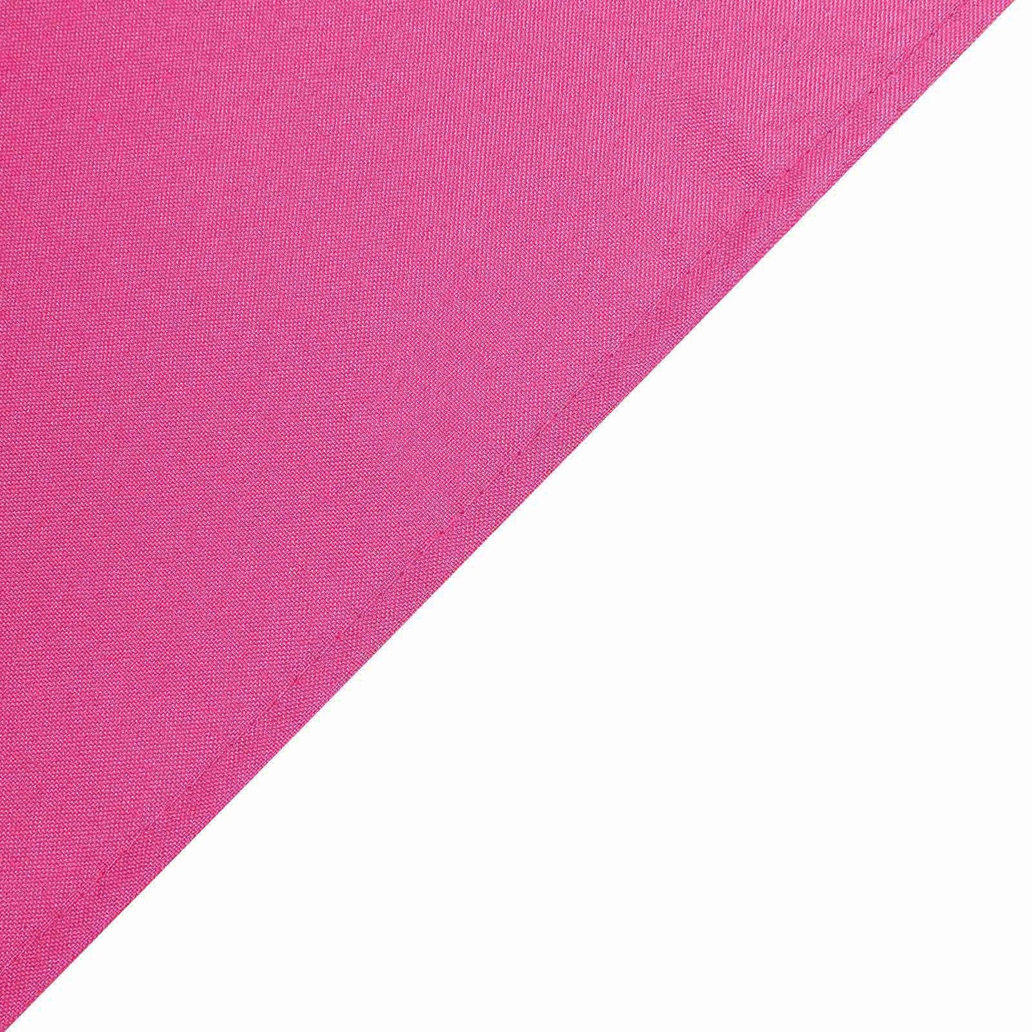Polyester 90"x90" Table Overlay Square Tablecloth Fuchsia - Wrinkle-Resistant & Durable Table Cover