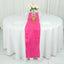 Taffeta 12"x108" Table Runner Fuchsia - Accordion Crinkle Design