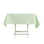 Polyester 54"x54" Square Tablecloth White/Sage Green - Checkered Buffalo Plaid Design for Casual Table Settings