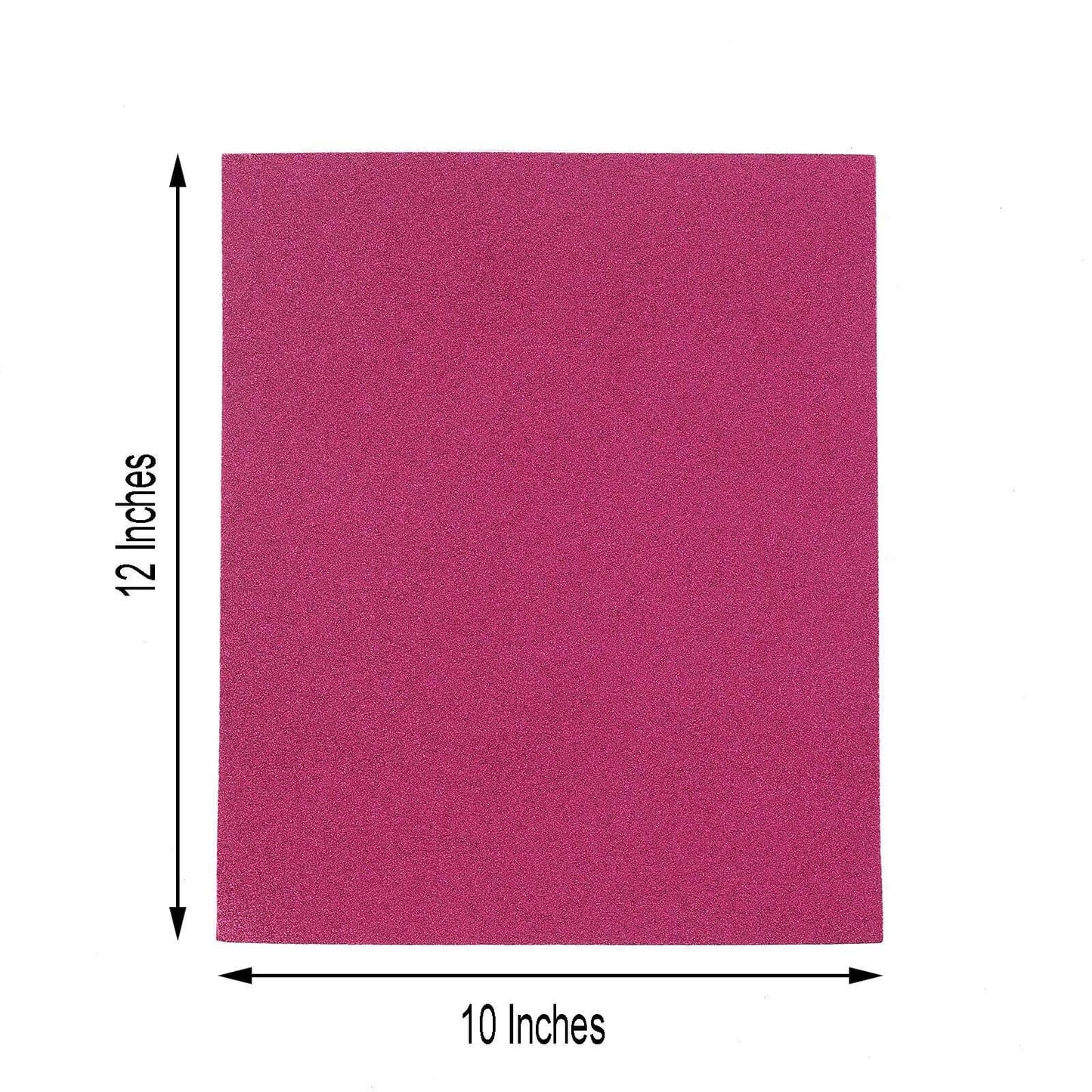 10 Pack 12"x10" Self-Adhesive Glitter DIY Craft Foam Sheets Hot Pink