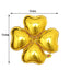 10 Pack 15" Shiny Gold Four Leaf Clover Shaped Mylar Foil Balloons