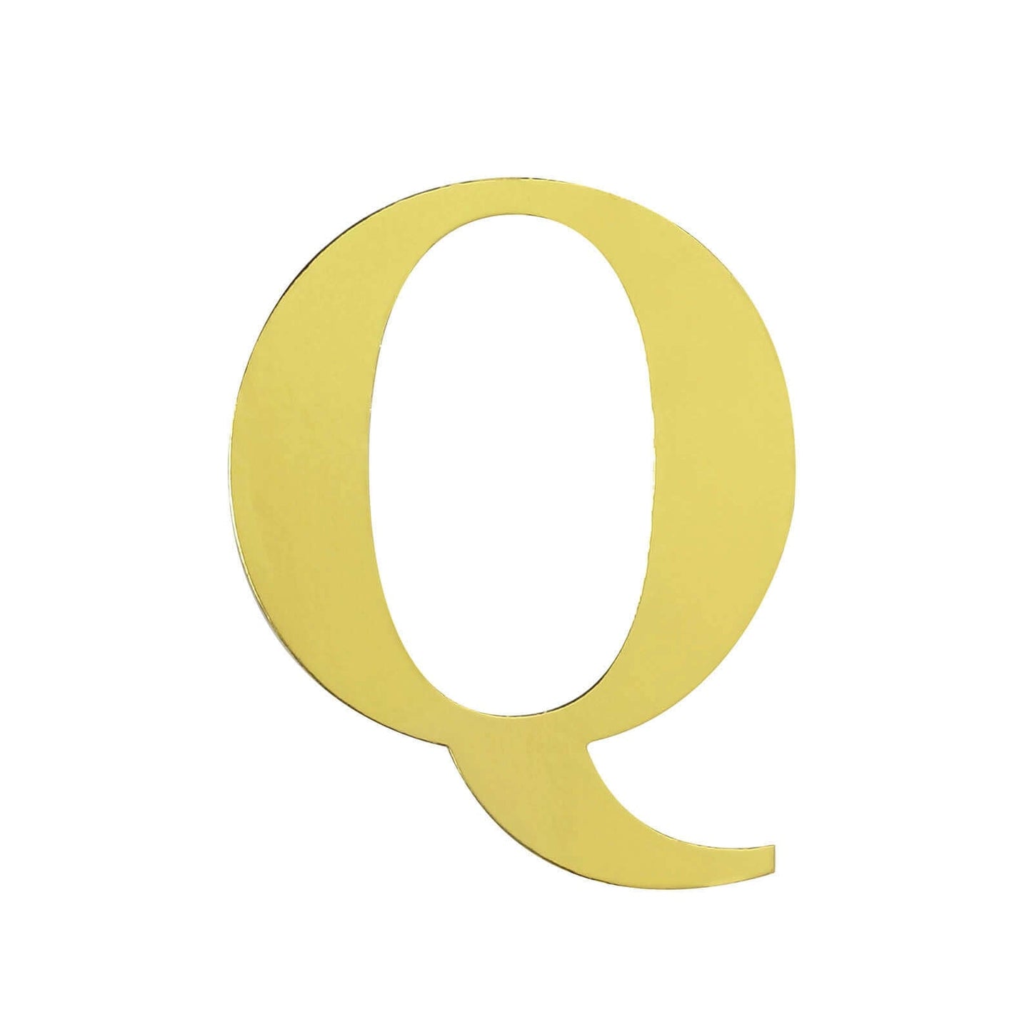 4-Pack Stickers Banner Custom Alphabet "Q" Design Gold - Text Stick-On Decorative Letters 5"