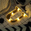 3D Marquee Letter "U" Warm White 5 LED Lights Gold - Chic Light-Up Decor for Events 6"