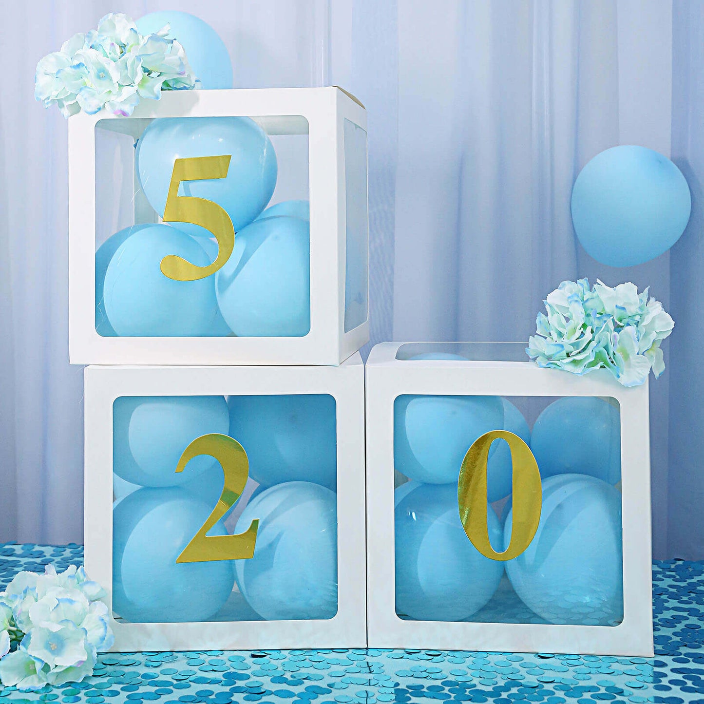 4 Pack 5" Metallic Gold 0-9 Number Stickers Banner, Customizable Stick On Numbers - 2