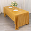 Sequin Dots Polyester 60"x126" Rectangle Tablecloth Shimmering Gold - Wrinkle Free & Sparkling Table Cover for Stylish Event Decor
