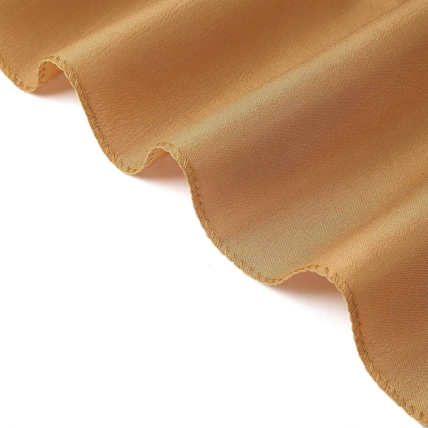 Polyester 108" Round Tablecloth Gold - Wrinkle-Resistant and Stylish Table Cover