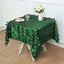 Taffeta 54"x54" Square Tablecloth Green 3D Leaf Petal Table Cover