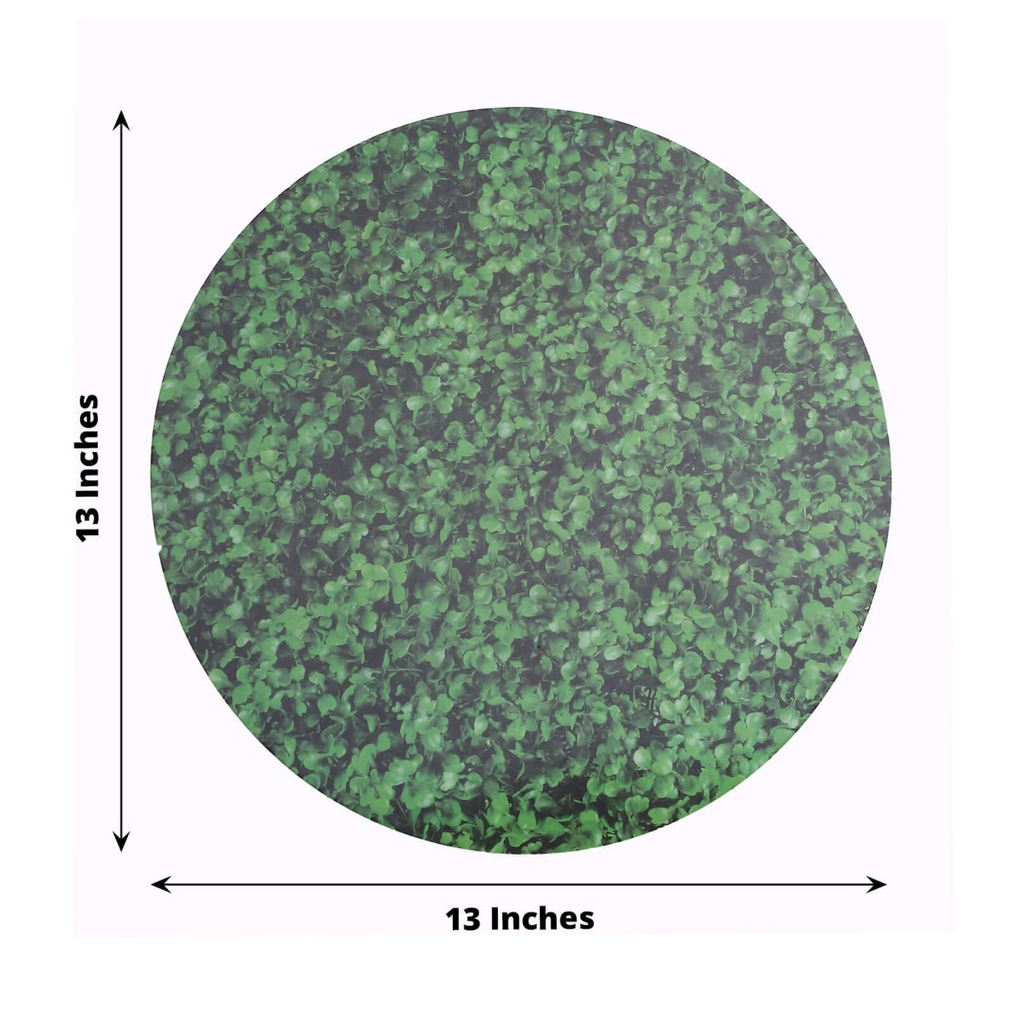 6-Pack Disposable Table Placemats in Green Boxwood Leaf Print - 700GSM Cardboard Placemats for Forest & Garden Theme Party Decor 13"