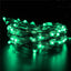 20 LED Micro Fairy String Lights Starry Bright Design Green - Battery Operated Party Accent 90"