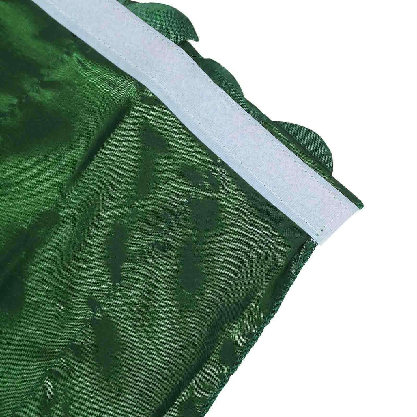 Taffeta Fabric 21ft Table Skirt Green 3D Leaf Petal Design - Exquisite & Stylish Event Table Cover