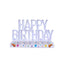 LED Cake Topper Multicolor Flashing Clear Acrylic - Perfect Happy Birthday Party Decor 5"x3"