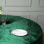 Premium Velvet 120" Round Tablecloth Hunter Emerald Green - Reusable Soft & Seamless Table Cover