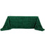 Satin 90"x132" Rectangle Tablecloth Hunter Emerald Green - Grandiose 3D Rosette Seamless Table Cover