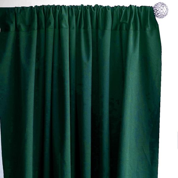 2 Pack Hunter Emerald Green Scuba Polyester Event Curtain Drapes, Durable Flame Resistant Backdrop Event Panels Wrinkle Free with Rod Pockets - 10ftx10ft