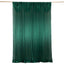 10ftx10ft Hunter Emerald Green Double Drape Pleated Satin Event Curtain Drapes, Glossy Photo Backdrop Event Panel
