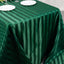 Satin Striped 90"x132" Rectangular Tablecloth Hunter Emerald Green - Seamless Silky Smooth Table Cover
