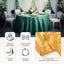 Satin Striped 120" Round Tablecloth Hunter Emerald Green - Silky Smooth Seamless Table Cover