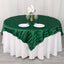 Satin 72"x72" Table Overlay Square Tablecloth Hunter Emerald Green - Stripe Table Topper