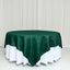 Taffeta 90"x90" Table Overlay Square Tablecloth Hunter Emerald Green - Accordion Crinkle Table Cover